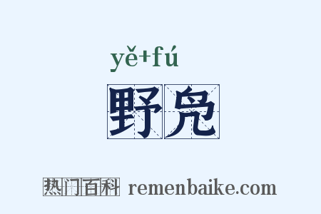 野凫是什么意思的图片